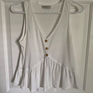 Peplum patterned tank top